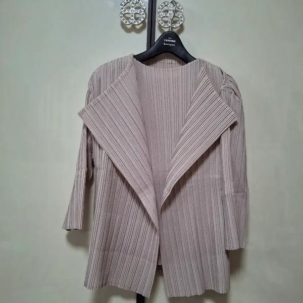 [BUNJANG] Chowosen Pleated Jacket Beige M / Chowosen 플리츠 자켓 베이지 M   새상품   민소매1  자켓1