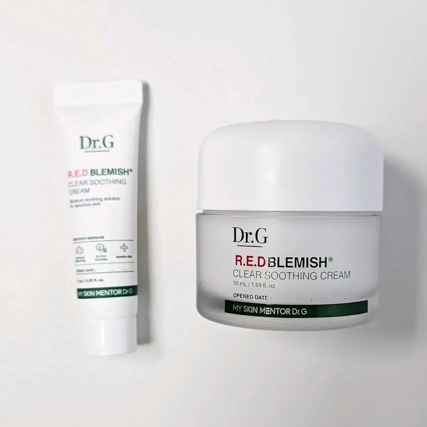 [BUNJANG] Dr.G Red Blemish Clear Soothing Cream 50ml + 10ml / 닥터지 레드 블레미쉬 클리어 수딩 크림
