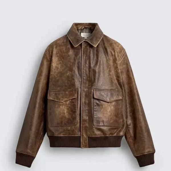 [BUNJANG] Zara Origins Vintage Faux Leather Jacket L / 자라 오리진스 빈티지 페이크 레더 자켓 L