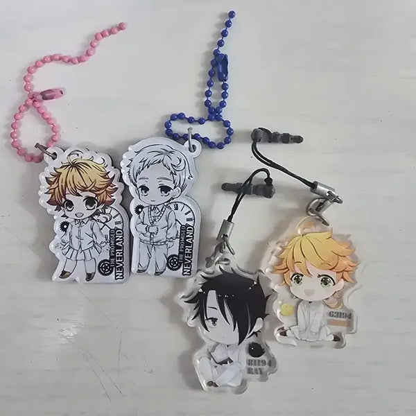[BUNJANG] The Promised Neverland Emma, Ray, Norman Keychain Bundle / 약속의 네버랜드 약네렌 비공식 키링 일괄 엠마 레이 노먼