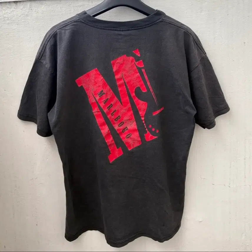 [BUNJANG] Marlboro 90s Vintage Big M Pocket T-Shirt / 90s 말보로 빅 M 기타 포켓 반팔
