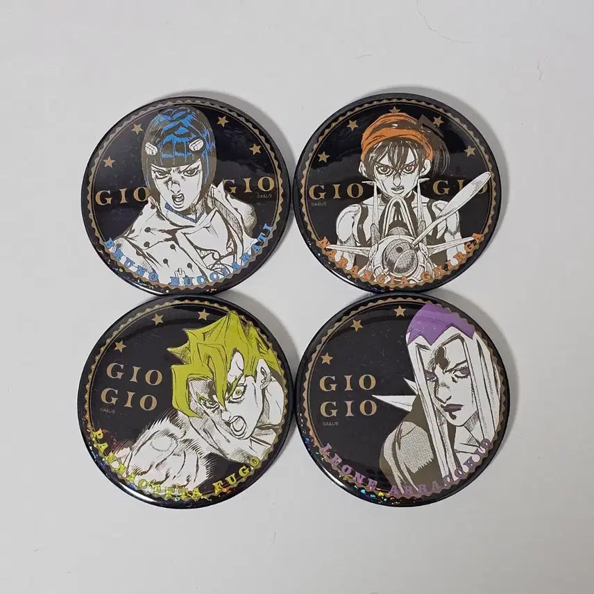 [BUNJANG] Jojo's Bizarre Adventure Golden Wind Bucciarati Abbachio Fugo Narancia 75mm Can Badge Bundle Set / 일괄)죠죠의 기묘한 모험 황금의 바람 부차라티 아바키오 푸고 나란차 뱃지