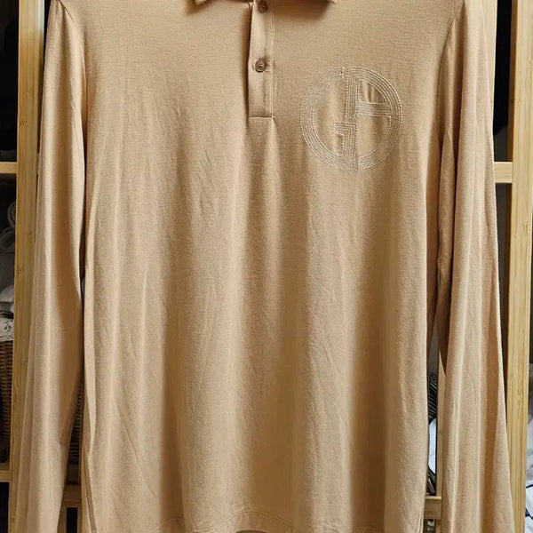 [BUNJANG] Giorgio Armani Long-Sleeve Polo Shirt / 조르지오 아르마니 긴팔 폴로셔츠 새제품
