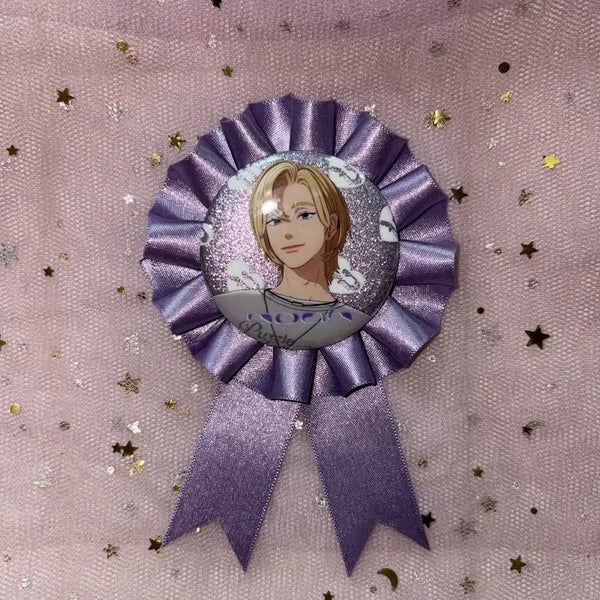 [BUNJANG] Handmade Ita Bag Can Badge Rosette - Basic Violet / 수제 이타백 캔뱃지 갸루 y2k 로제트-베이직 바이올렛