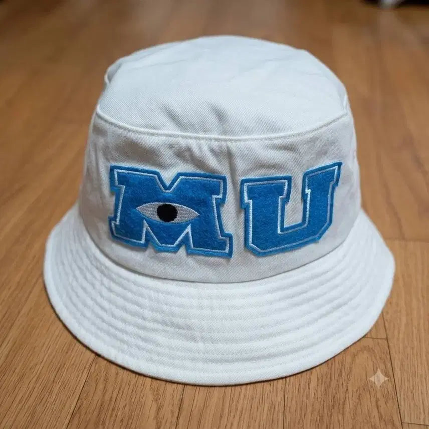 [BUNJANG] Monsters University MU Wappen Embroidered Bucket Hat (58cm) / 도쿄디즈니랜드 몬스터 대학교 MU 와펜 자수 버킷햇 벙거지 (58cm)