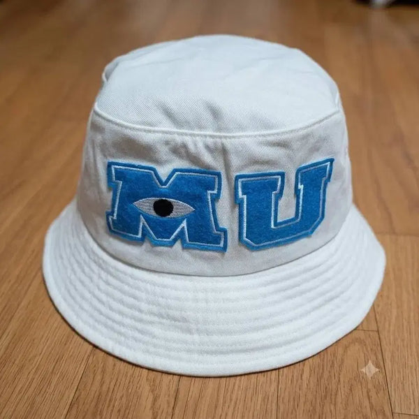 [BUNJANG] Monsters University MU Wappen Embroidered Bucket Hat (58cm) / 도쿄디즈니랜드 몬스터 대학교 MU 와펜 자수 버킷햇 벙거지 (58cm)