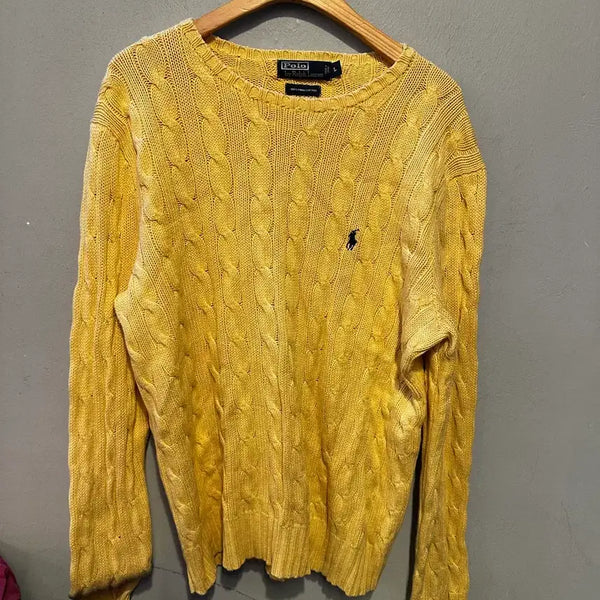 [BUNJANG] Polo Ralph Lauren Genuine Cable Knit Sweater / 폴로랄프로렌 정품 꽈베기니트