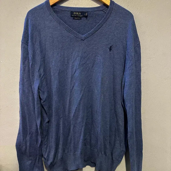 [BUNJANG] Polo Ralph Lauren V-Neck Knit Sweater / 폴로랄프로렌 정품 브이넥니트