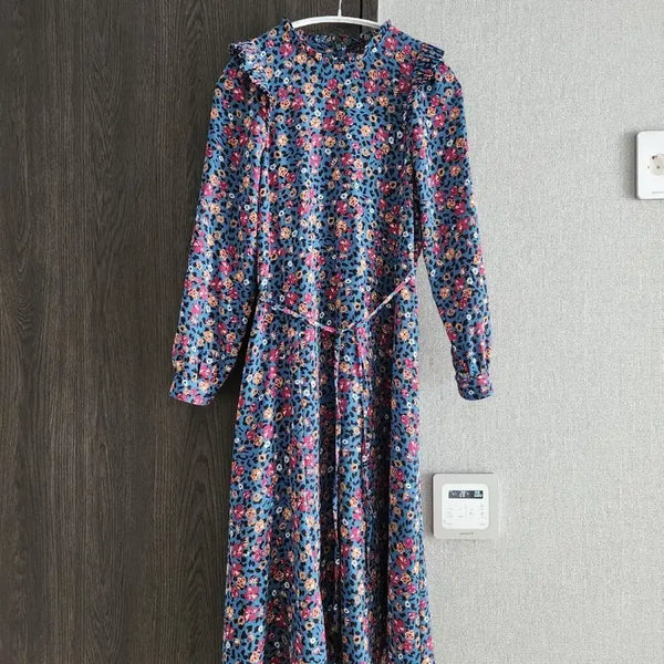 [BUNJANG] Thursday Island Floral Pattern Flare Dress / 써스데이아일랜드 플로럴 패턴 원피스 S(55) 춘추