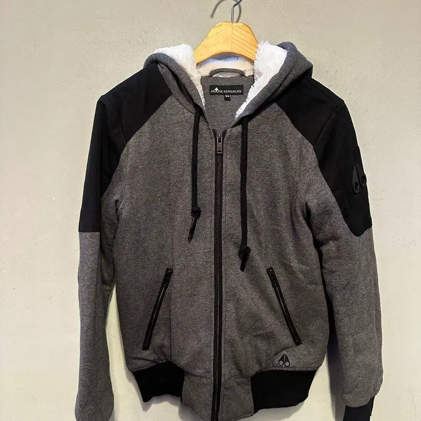 [BUNJANG] Moose Knuckles Genuine Fleece Hooded Zip-Up Jacket M / 무스너클 정품 양털후드집업