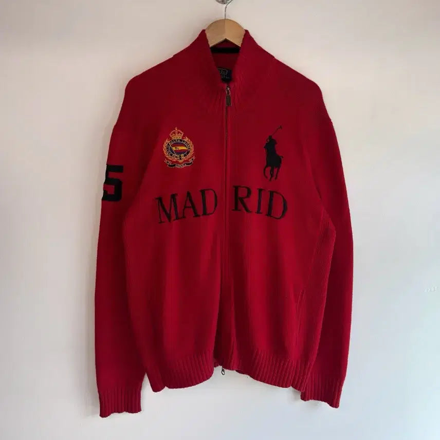 [BUNJANG] Polo Ralph Lauren Madrid Big Pony Two-Way Knit Zip-Up / 폴로 랄프로렌 루즈핏 마드리드 빅포니 투웨이 니트 집업