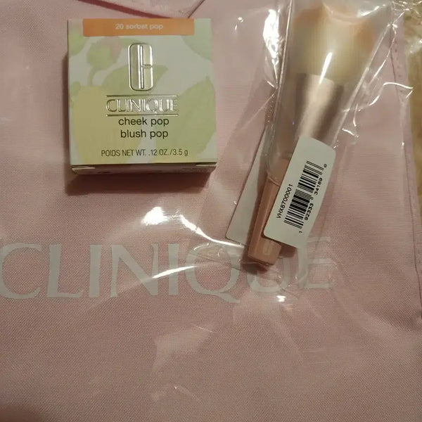 [BUNJANG] Clinique Cheek Pop Sorbet Pop Set with Brush and Pouch / 급처분 새제품) 크리니크 치크팝 소르베팝 크리니크 치크브러쉬 크리니크핑크 헹잉파우치무료드립니다