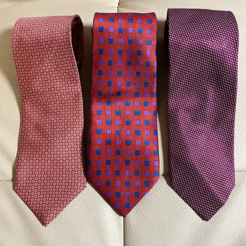 [BUNJANG] 3-Piece Silk Necktie Set - Made in Italy / Made in italy 실크넥타이 3종 일괄