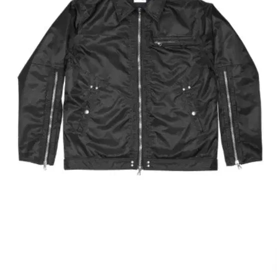 [BUNJANG] FARFROMWHAT HT Nylon Long Zipper Work Jacket Black / [M]  파아카이브 파프롬왓 FARFROMWHAT. HT 나일론 롱 지퍼 워크 자켓 블랙