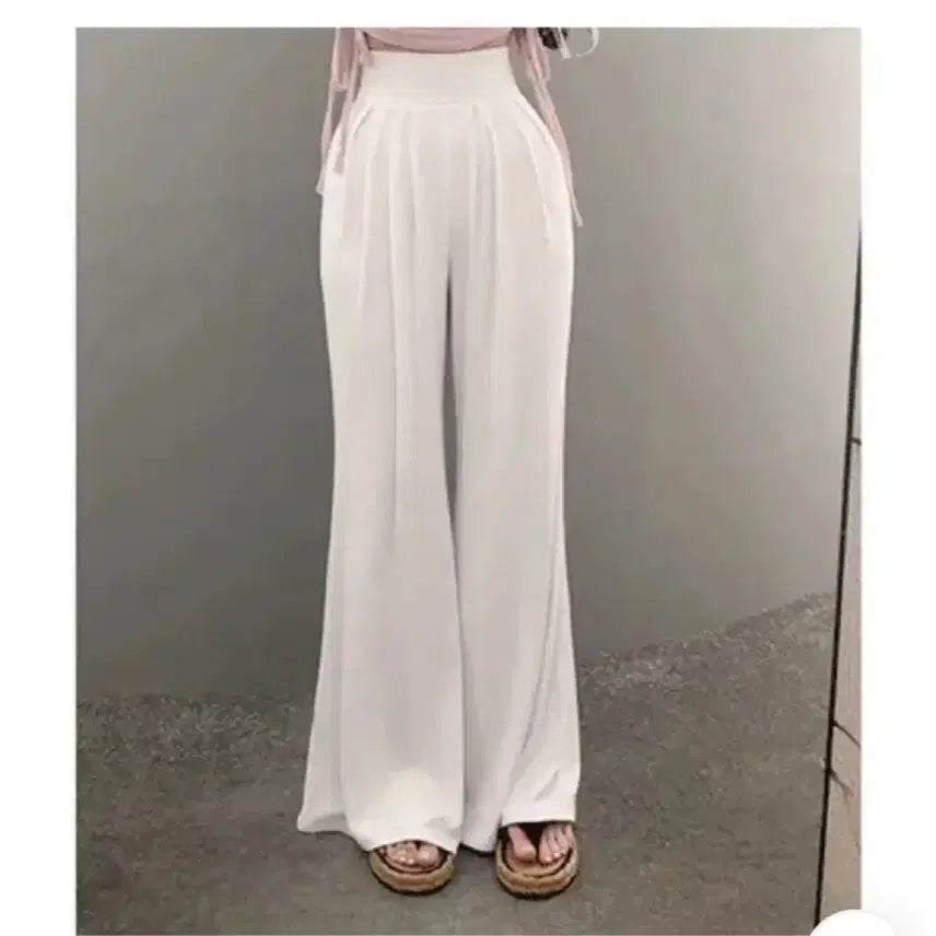 [BUNJANG] AUBREY Holy Thin & Wide Pants / 에이블리 홀리 허얇골넓 찰랑와이드팬츠