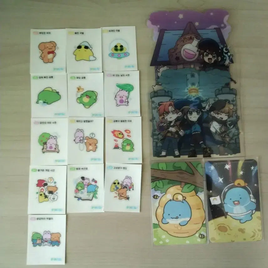 [BUNJANG] JamTtal Pixelry Sticker Set & Photocard Bundle / 잠뜰 픽셀리 띠부씰, 포카, 특전