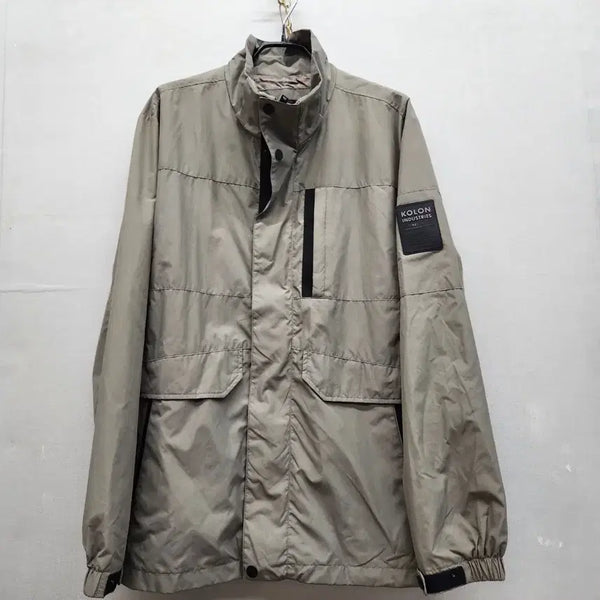 [BUNJANG] KOLON High Neck Windbreaker Field Jacket with Logo Patch / 코오롱 로고와펜 하이넥 바람막이 필드자켓 100(L)