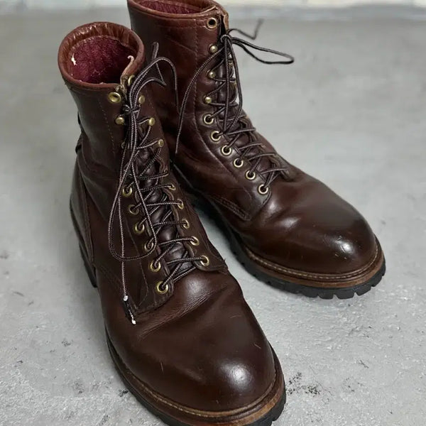 [BUNJANG] Red Wing 80's PT83 Logger Boots Vibram Sole 8.5D Brown / [265] 80's USA Made 레드윙 PT83 로거 부츠 비브람솔