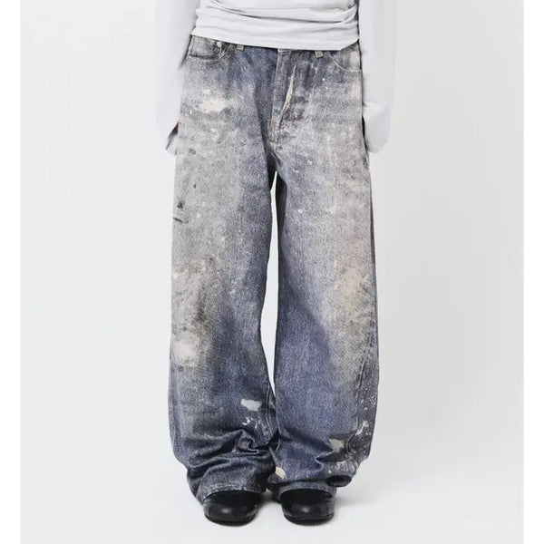 [BUNJANG] Hififnk Digital Wide Denim Pants Size S / Hififnk 하이파이펑크 디지털 와이드 데님 S사이즈