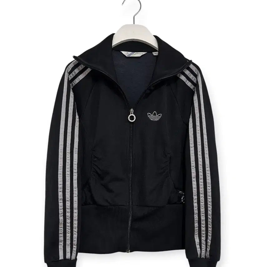 [BUNJANG] Adidas Glitter Cubic Black/Silver Track Top Jersey / 아디다스 글리터 큐빅 블랙/실버 트랙탑 져지