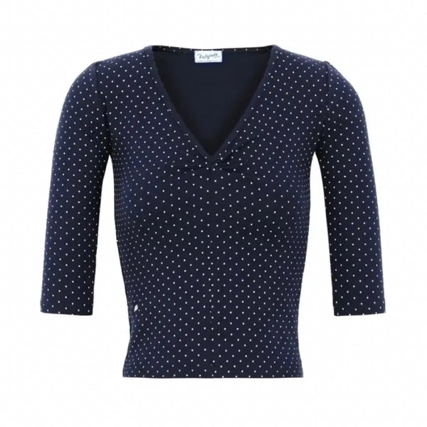 [BUNJANG] Fayejade Navy Dot 7-Part Sleeve Top / 페일제이드 7부 네이비 도트