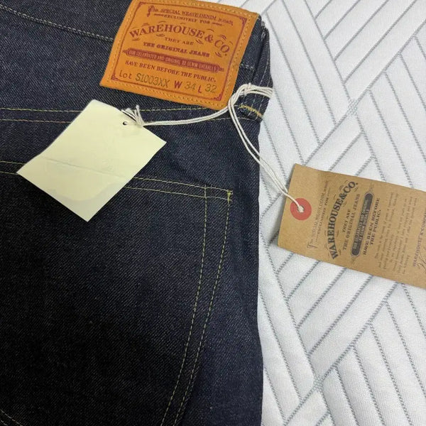 [BUNJANG] Warehouse 30th Anniversary 1003 Non-Wash Denim W34 / 웨어하우스30주년 1003 논워시 34