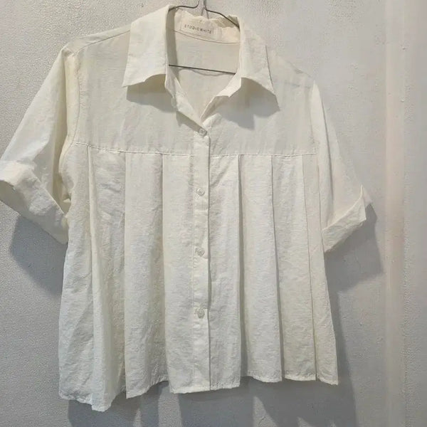 [BUNJANG] Studio White Blouse Ivory / 스튜디오 화이트 블라우스 아이보리 가59