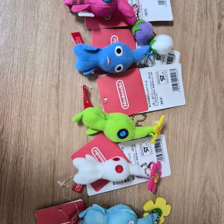 [BUNJANG] Nintendo Pikmin Plush Keychain Set (5 Variants) / 닌텐도 피크민 인형 키링 5종