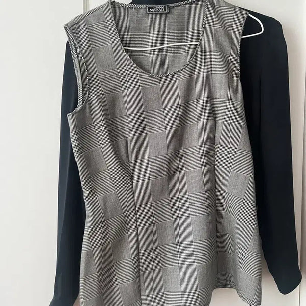 [BUNJANG] Vintage Versace Shirt Blouse + Vest Set / 빈티지 베르사체 셔츠 블라우스 + 베스트 세트