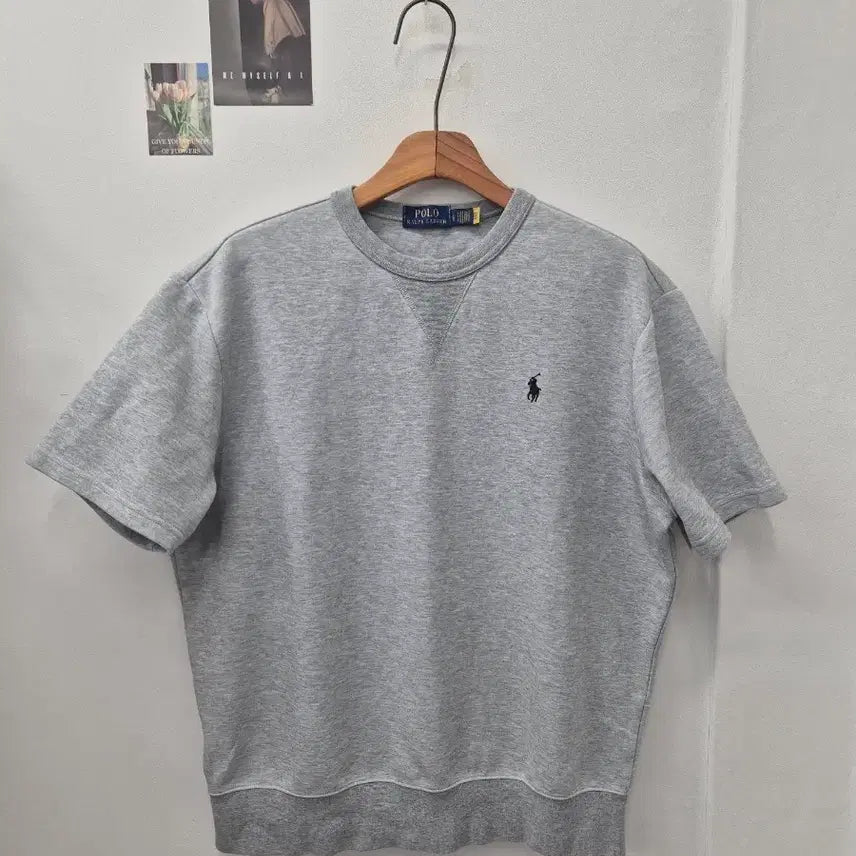 [BUNJANG] Polo Ralph Lauren Grey Short Sleeve Sweatshirt (L) / 폴로 랄프로렌의 매력적인 그레이 색상 반팔 맨투맨. L