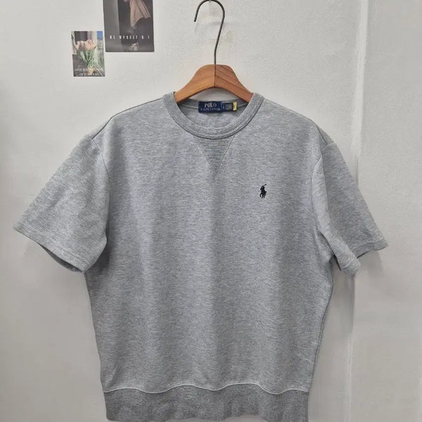 [BUNJANG] Polo Ralph Lauren Grey Short Sleeve Sweatshirt (L) / 폴로 랄프로렌의 매력적인 그레이 색상 반팔 맨투맨. L