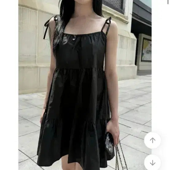 [BUNJANG] Black Mini Sleeveless Dress / 블랙 미니 나시 원피스