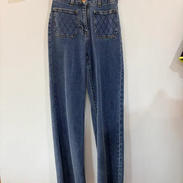 [BUNJANG] It MICHAA Quilted Pocket Denim Jeans / 잇미샤 청바지 퀼팅 포켓 데님