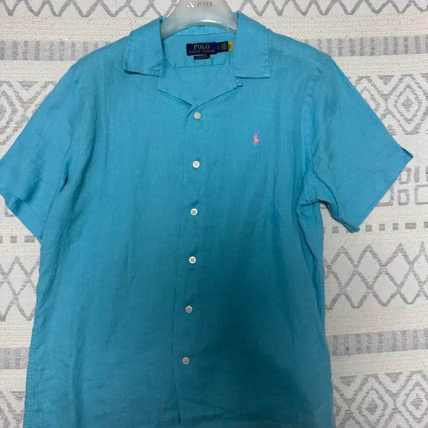 [BUNJANG] Polo Ralph Lauren Blue Linen Short Sleeve Camp Shirt / 폴로 랄프로렌 블루 린넨 반팔 캠프 셔프 S사이즈 팔아요