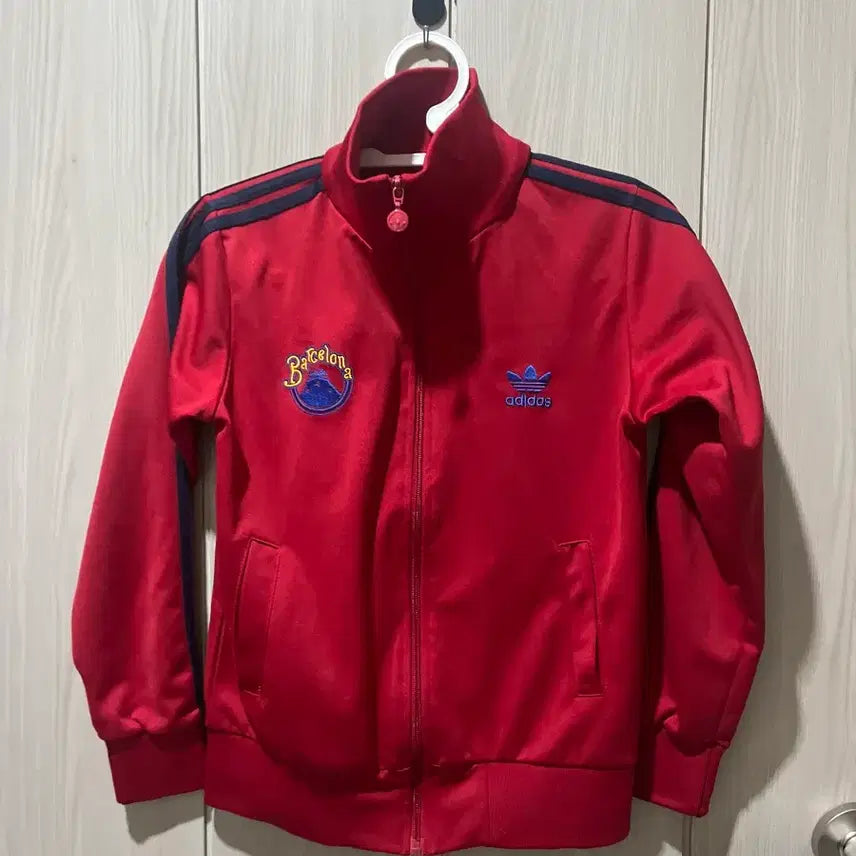 [BUNJANG] Adidas Barcelona Track Top Jersey Red / 아디다스 바르셀로나 트랙탑 져지 레드