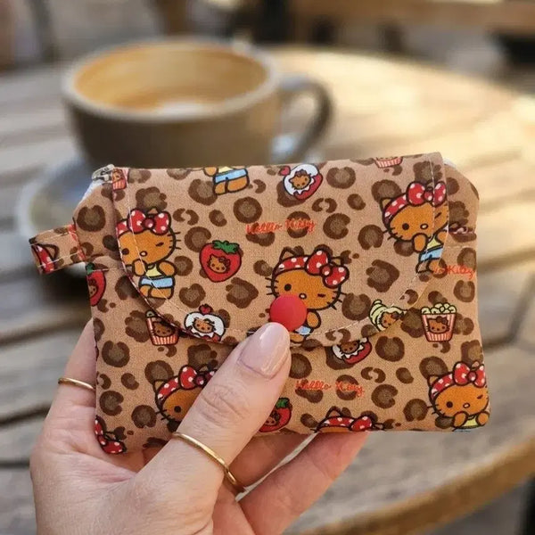 [BUNJANG] Hello Kitty Leopard Print Two-Way Card Holder / 호피키티 투웨이 카드지갑