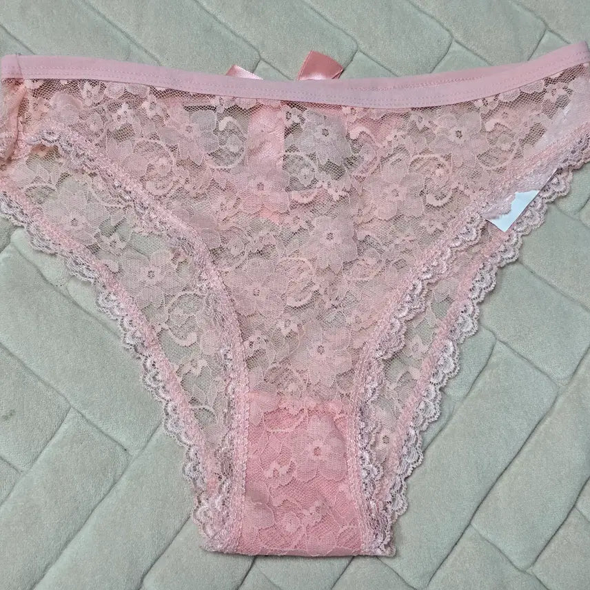 [BUNJANG] Low-Rise Rhinestone Lace T-Panty - Used / 로우라이즈 라인스톤 레이스 T팬티 - 중고