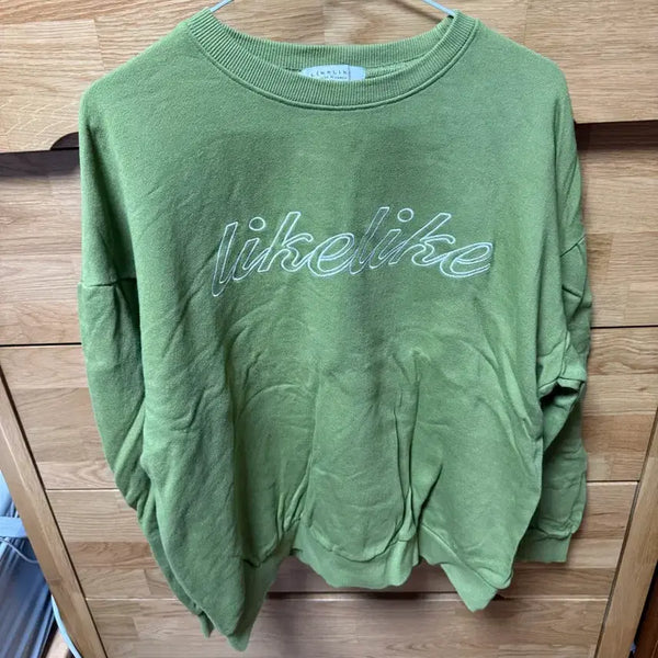 [BUNJANG] Green Crewneck Sweatshirt / 그린 맨투맨 / 지그재그 에이블리