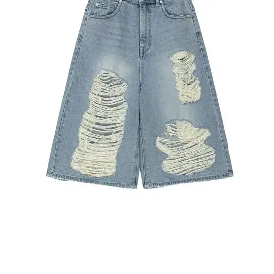 [BUNJANG] Triming Bird Scratch Damage Denim Shorts / 트리밍버드 스크래치 데미지 데님 반바지 새상품반값