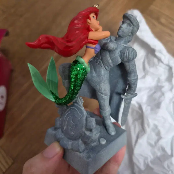 [BUNJANG] Disney The Little Mermaid Hallmark Ariel & Prince Eric Talking Ornament Figure / 인어공주 홀마크 에리얼 에릭 왕자 토킹 오너먼트 피규어