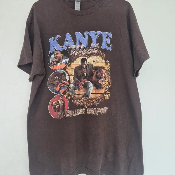 [BUNJANG] Kanye West Graduation Album Brown Vintage T-Shirt Size 100 / 칸예웨스트 1집 미국 빈티지 티셔츠 밴드 락 랩티셔츠 사이즈100