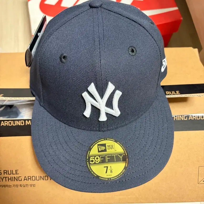 [BUNJANG] New Era MLB New York Yankees 59FIFTY Fitted Cap Navy / 뉴에라 MLB 뉴욕 양키스 718 네이비 새상품