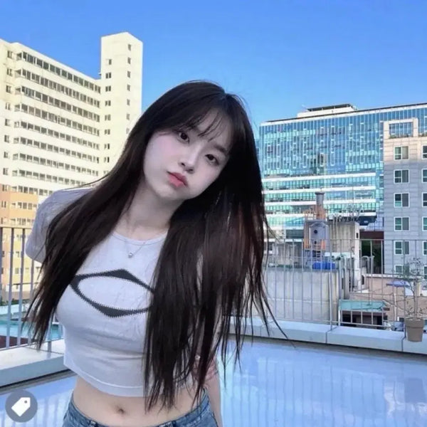 [BUNJANG] Mischief Rhombus Mini T-shirt Black Sky / 미스치프 롬버스 미니 티셔츠 블랙 스카이