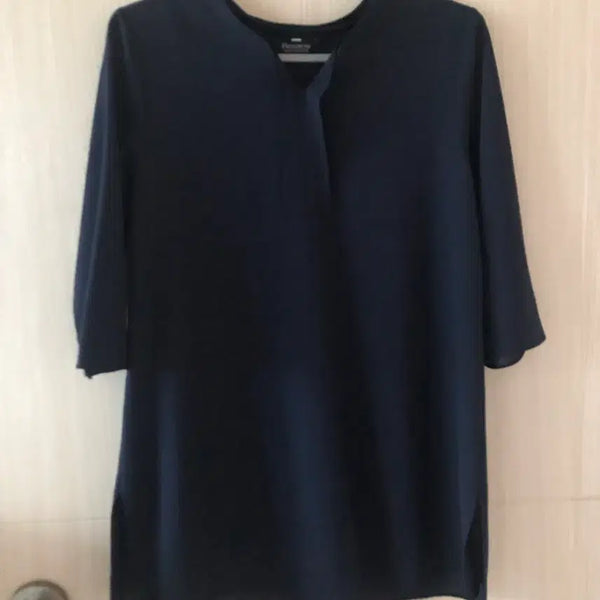 [BUNJANG] Navy Chiffon Blouse - New Arrival / 새상품-네이비 쉬폰 블라우스
