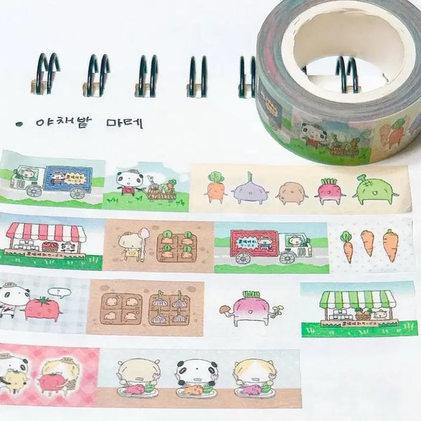 [BUNJANG] Character Masking Tape Set / 캐릭터 마테 마스킹테이프 마스킹테이프띵 마테띵 다꾸스티커 샤오홍슈다꾸 샤오홍슈스티커 다꾸씰 다꾸띵 마테띵 다이어리마테 다꾸용품 키스컷
