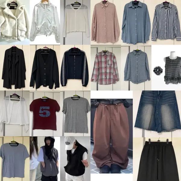 [BUNJANG] Assorted Women's Clothing Bundle (Shirts, Cardigans, Pants, Jackets, etc.) / 의류 급처 살안타템 셔츠 남방 가디건 나시 데님 팬츠 티셔츠 자켓 에이블리 지그재그