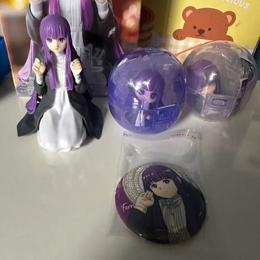 [BUNJANG] Frieren: Beyond Journey's End Fern Chokonose Figure Bundle Set / 일괄) 장송의프리렌 페른 초코노세 피규어+어깨쿵 가챠+콜렉션리치+캔뱃지