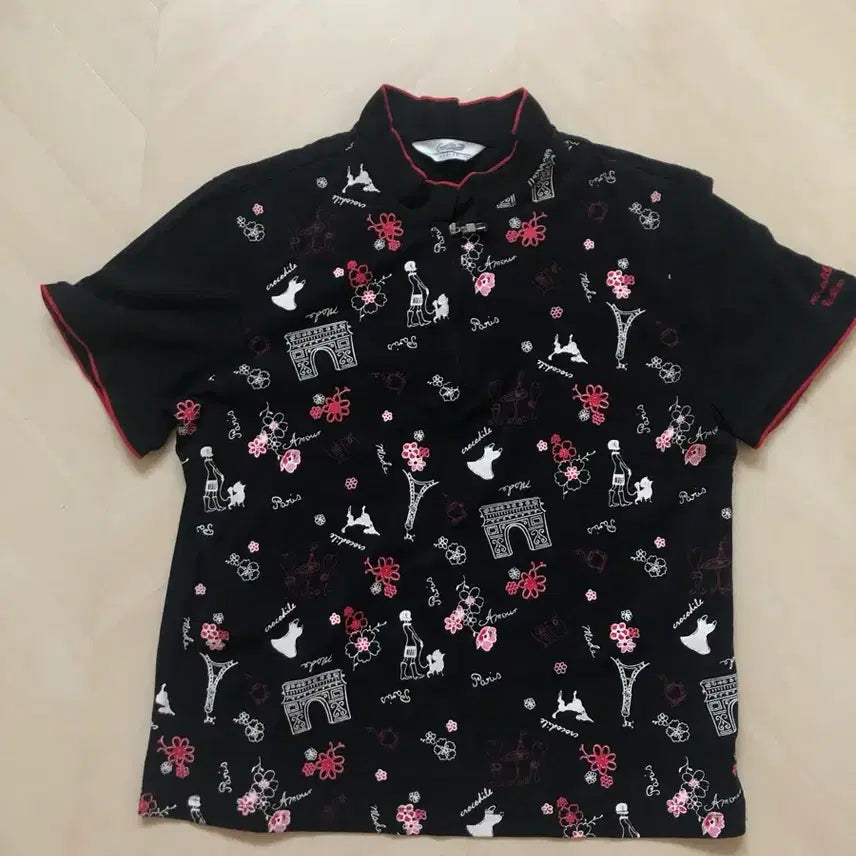 [BUNJANG] Crocodile Collar T-Shirt / 크로크다일 카라티