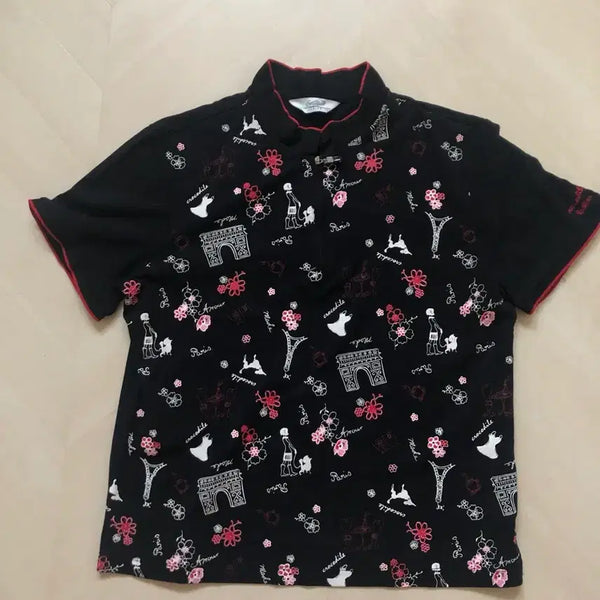 [BUNJANG] Crocodile Collar T-Shirt / 크로크다일 카라티