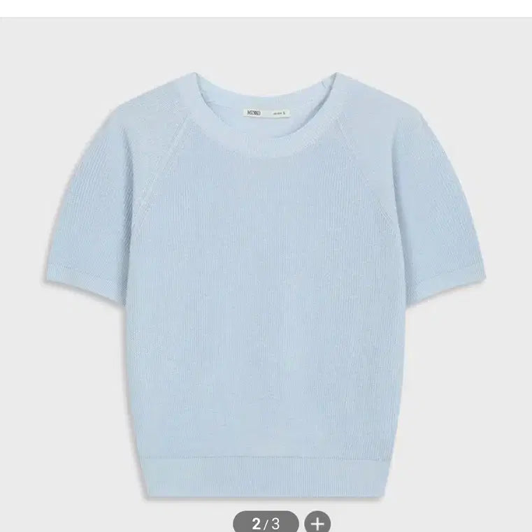 [BUNJANG] Mixo Linen Pullover Short Sleeve T-Shirt Light Blue S / 미쏘 린넨 풀오버 반팔 라이트 블루 s